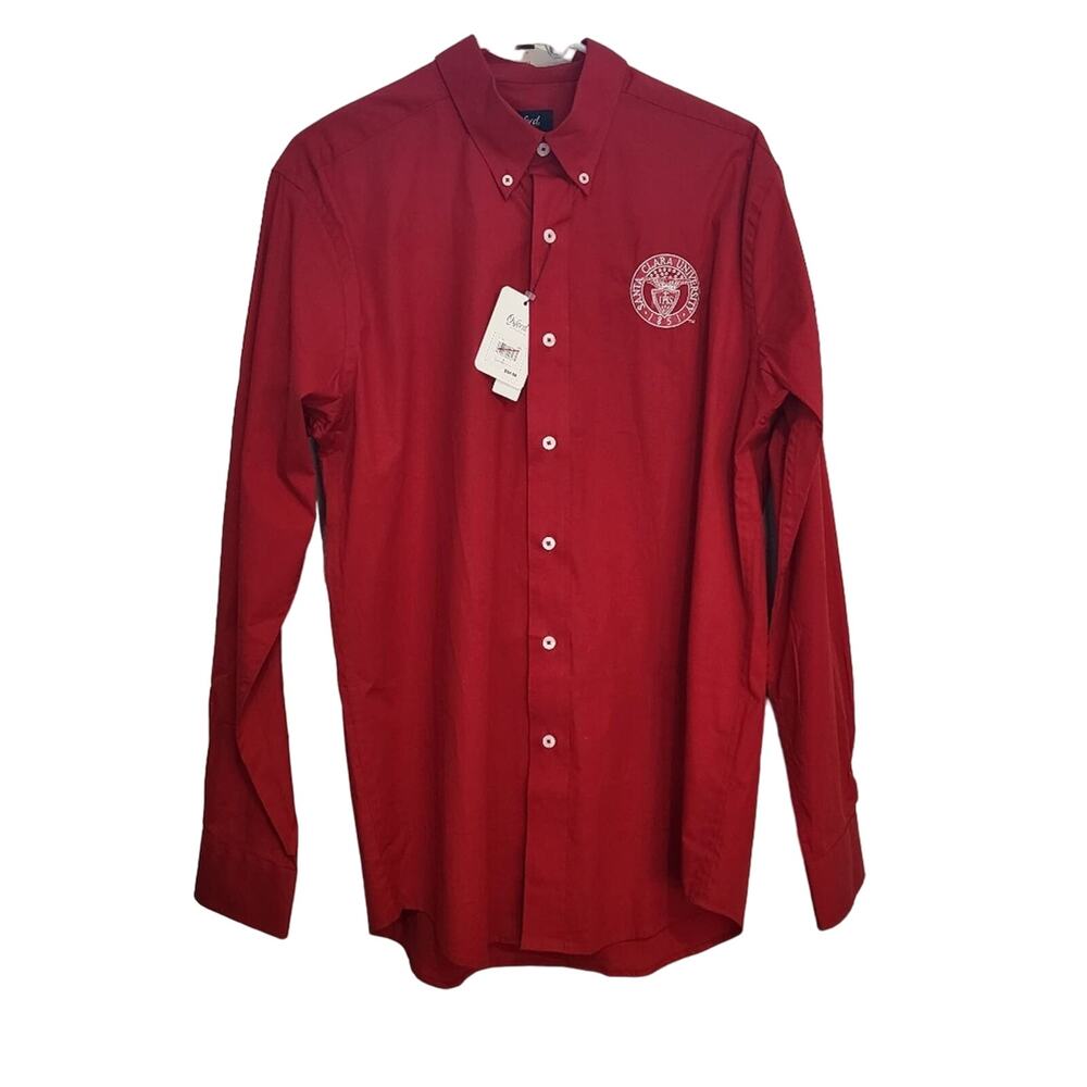 NEW SCU SANTA CLARA UNIVERSITY LONG SLEEVE DRESS SHIRT - M